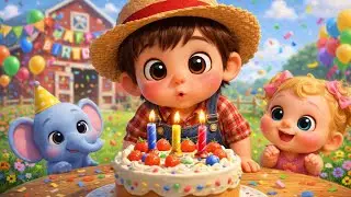 🎂 Happy Birthday 🎉 | Fun Farm Birthday Song for Kids 🎶