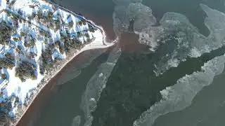 Rusticoville winter drone flight