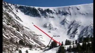 Back Country Ski Red Lake Bowl at Virginia Lakes California. Alpine Touring