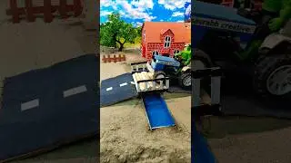 diy mini tractor construction machine| making bricks bridge| tractor video #shorts #viral #diy