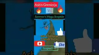 Ash's Greninja🌀 Vs Sawyer's Sceptile 🍀 || Ash Ketchum || Pokemon|| #shorts #msdhoni #pokemon #ash