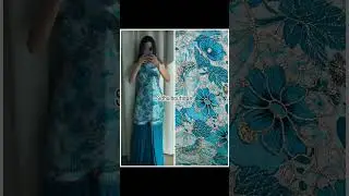Crape print with Heavy Hand   Embroidery 1450 with viscose crape bottom 300