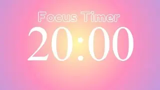 20 Minute Gradient Aura Timer ⏳ | Calm, Focus, Study & Relax 🎶