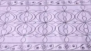 Beautiful Nakshi Kantha Design | How to draw nokshi katha | Nokshi katha design
