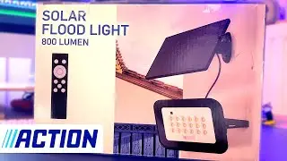 Lumi&egrave;re Led ext&eacute;rieur avec panneau solaire avec t&eacute;l&eacute;commandede chez ACTION Solar flood light