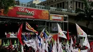 Brazilian labor unions protest government policies on May Day
