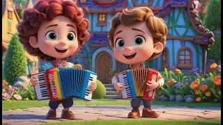 Os Acordeões de Brinquedo Fazem Aperta Aperta | Canção Infantil Portuguesa Kids Baby Songs