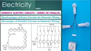 domestic electric circuits | advantage and disadvantage of series circuit and parallel circuits