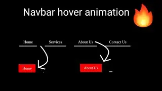 Navbar hover animation | source code in description👇