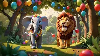 Elephant Balloon Party | Fun Elephant Song for Kids | Colorful Animal Nursery Rhyme