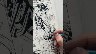 Inking Process on Nexus: The Battle for Thuneworld (April 2021) #comicartist #comicinking