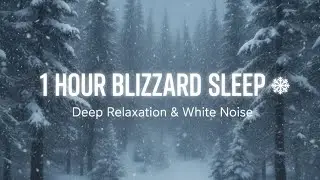 1 Hour Heavy Snowfall & Howling Wind Sounds ❄️ Deep Sleep Blizzard Ambience | Zenvio Pure #snowfall