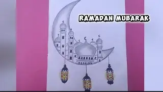 Ramzan special Pencil Drawing | Easy Moon Mosque Drawing Step by Step | pencil drawing | Art