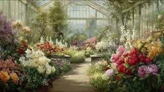 Greenhouse Full of Flowers TV Art 4K 🌿 Lush Floral Scene, Cozy Home Decor