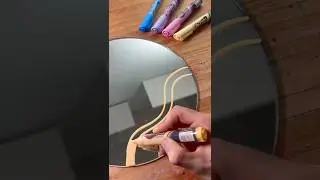 Let&rsquo;s Paint a Mirror with Acrylic Markers! ✨🪞 #artwork #diy #shorts