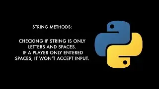 How to Use isalpha() and isspace() Together | Let's Learn Python