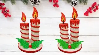 DIY Christmas Candle // Candle With PVC Pipe // Christmas Tree Decoration Ideas 2021