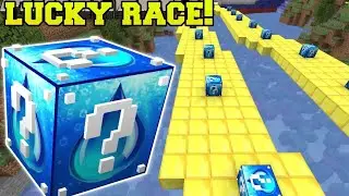 LUCKY BLOCK RACING WITH (ALPHA CRAFT) ft I AM A NOOB