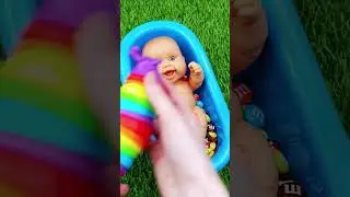 Glossy Beads Mixing ASMR with #Toys and #Satisfying Lollipop
