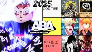 МОЙ ОФИЦИАЛЬНЫЙ СПИСОК 2025 ГОДА ПО ВЕРСИИ ABA!!!! | Anime Battle Arena