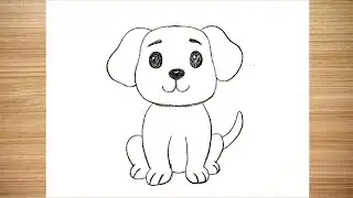 How to draw a Dog 🐶 easy drawing