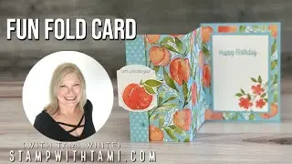 🔴   Stampin' Up! You're A Peach Suite - Fun Fold Card Tutorial