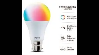 Wipro WiFi LED Bulb16 Million Colors + Warm WhiteNeutral White Amazon Sell india
