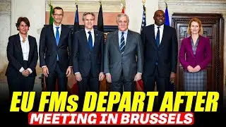 EU Foreign Ministers depart after talks on Ukraine, Middle East & the Great Lakes region