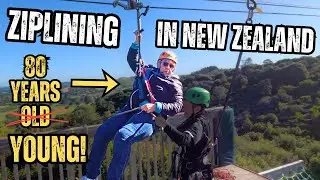 My 80-Year-Old Grandma Went Ziplining for the First Time! | Waiheke Island, New Zealand