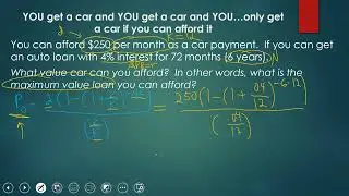 Finance Math: Car Loan Example