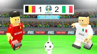 Italy vs Belgium 2-1 Euro 2020 Highlight | Lego Football Animation