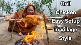 FULL GRILLED CHICKEN COOKING IN VILLAGE STYLE | grill chicken | village style grill chicken making 