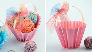 How to Make Basket with Paper | DIY Easy Easter Basket | Paper Basket Crafts