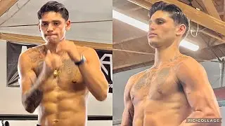 RYAN GARCIA IN MONSTER SHAPE FOR JAVIER FORTUNA CLASH, SHOWS RIPPED BODY STARTS RIPPING COMBONS