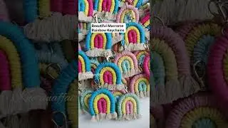 Don't miss watching these  Macrame Rainbow Keychains #macrame #shortvideo