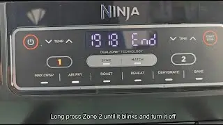 Manually Turn Off One Side of Ninja Foodi Dual Zone Air Fryer When Cooking