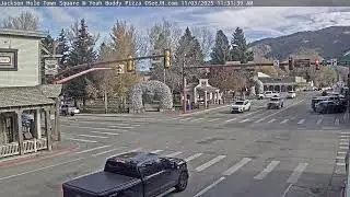 SeeJH.ai: All-day Timelapse at Jackson Hole Broadway Town Square - November 3, 2025
