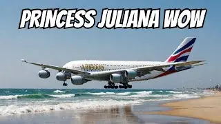UNBELIEVABLE Airbus A380 British Airways Landing at Princess Juliana!! [2024]