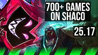 SHACO vs RENGAR (JGL) | Legendary, 700+ games | EUW Challenger | 25.17