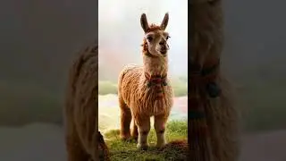 Relaxing Clay Llama in Nature 🌿 | Tranquil Art Creation #ai #llamas