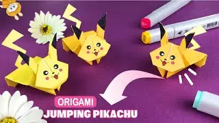 Origami Jumping Pikachu | How to fold Pokemon paper | diy paper crafts