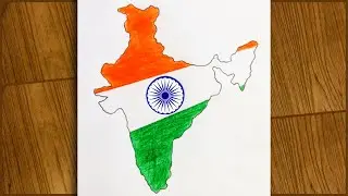 How to Draw India Map Easily | Easy Trick to Draw the Map of India | Map of India