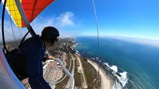 Hang gliding Waddell Beach with a top landing