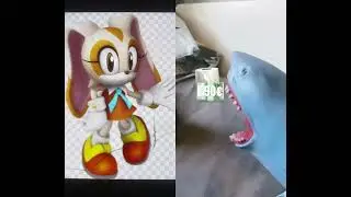 Cream Reach To Blue Shark Puppet Say How To Shell A Toliet Paper!#Sonic #SharkPuppet #Shorts