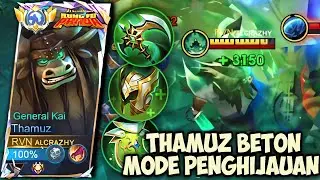 NYOBAIN THAMUZ KEKEBALAN TUBUH MODE BETON‼️GAMEPLAY TOP GLOBAL THAMUZ - MLBB