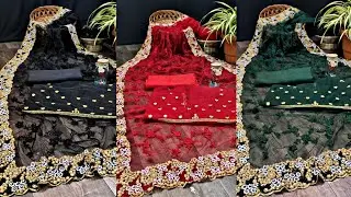 Designer net saree @lowest price