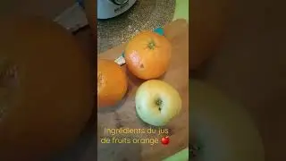 Ingr&eacute;dients jus de fruits Orange et 🍎 pommes.
