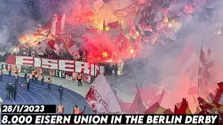 8.000 EISERN UNION IN THE BERLIN DERBY || Hertha Berlin vs Union Berlin 28/1/2023