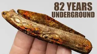 Trying to Open a Knife After 82 Years Underground | ASMR Restoration