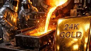Inside the 24K Gold Factory: How Mining Ore Turns Into Pure Gold Bars